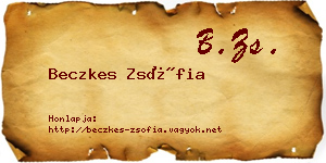 Beczkes Zsófia névjegykártya